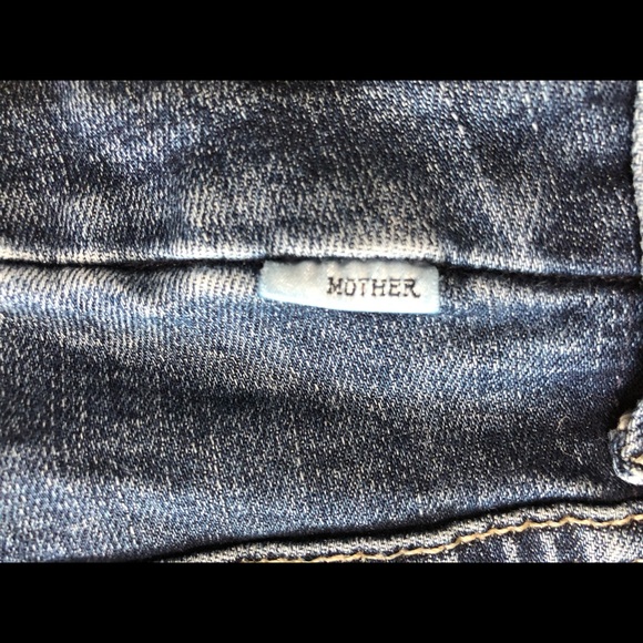 Mother Dark Wash Ripped Skinny Jean - Picture 4 of 5